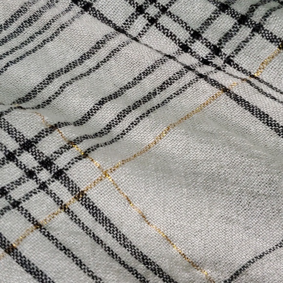 Anthropologie Boho Plaid Peasant Floral Darlene Blouse - Picture 7 of 13